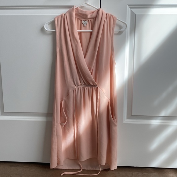 Aritzia Wilfred Sabine Pink Wrap Mini Dress - Picture 4 of 6